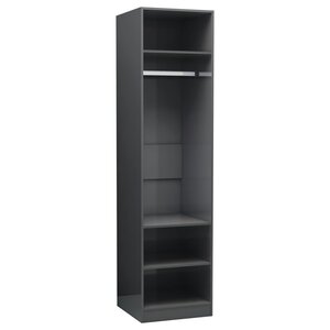 vidaXL Garde-robe Gris brillant 50 x 50 x 200 cm Aggloméré