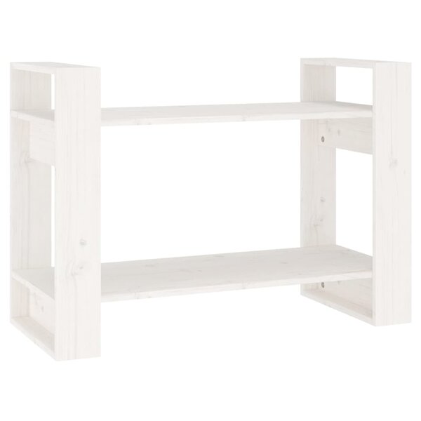 vidaXL Bibliothèque/Séparateur de pièce Blanc 80x35x56 5 cm Pin solide