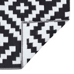 vidaXL Tapis d'extérieur ARAKIL Blanc et noir 160x230 cm PP