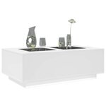 vidaXL Table basse avec LED infini blanc 116x69x40 cm