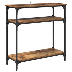 vidaXL Table console Bois Ancien 75 x 29 x 75 cm Bois d'ingénierie