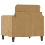 vidaXL Fauteuil Marron 60 cm Velours