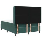 vidaXL Lit à ressorts avec tête de lit Vert foncé 140 x 200 cm Velours