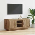 vidaXL Meuble TV Chêne artisanal 102 x 35 x 45 cm Bois d'ingénierie