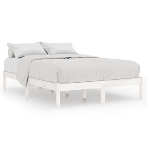 vidaXL Cadre de lit sans matelas blanc bois massif 120x200 cm