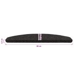 vidaXL Tapis d'escalier auto-adhésifs 15 Pièces Noir 80 x 28 x 3 5 cm