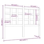 vidaXL Tête de lit blanc 140 5x4x100 cm bois massif de pin