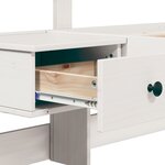 vidaXL Cadre de lit avec tiroir Blanc 150 x 200 cm bois
