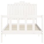 vidaXL Cadre de lit sans matelas blanc 100x200 cm bois de pin massif