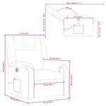vidaXL Fauteuil de massage inclinable électrique rouge bordeaux