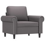 vidaXL Fauteuil Gris 60 cm Similicuir