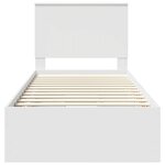 vidaXL Cadre de lit avec tiroir Blanc 90 x 190 cm Bois Ingénierie