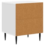 vidaXL Cabinet de chevet 2 Pièces Blanc brillant 43 x 34 5 x 50 cm