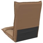 vidaXL Fauteuil de sol ajustable Cappuccino Simili cuir