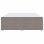 vidaXL Cadre de lit avec matelas Taupe 200 x 200 cm tissu