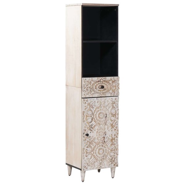 vidaXL Armoire de salle de bain avec tiroir Blanc 38 x 33 5 x 160 cm
