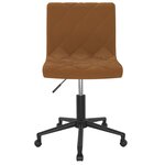 vidaXL Chaises pivotantes à manger lot de 2 Marron Velours