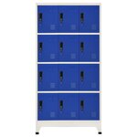 vidaXL Armoire à casiers Gris et bleu 90x45x180 cm Acier