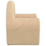 vidaXL Canapé-lit pour enfants crème peluche douce