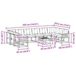 vidaXL Ensemble de canapés d'extérieur 11 Pièces Blanc et Beige