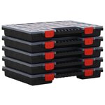 vidaXL Boîtes d'assortiment 5 Pièces 40x30x5 cm Polypropylène