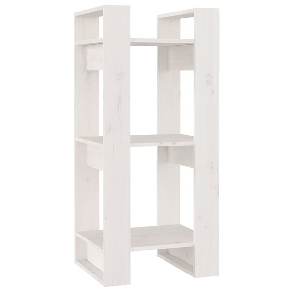 vidaXL Bibliothèque/Séparateur de pièce Blanc 41x35x91 cm Pin solide