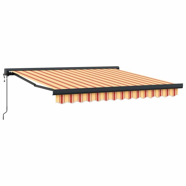 vidaXL Auvent Rétractable jaune et orange 350 x 250 cm Tissu et Métal