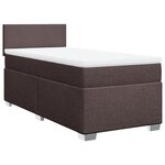 vidaXL Sommier à lattes de lit avec matelas Marron foncé 90x190 cm