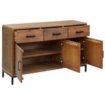 vidaXL Buffet Marron 110x35x70 cm Bois de pin massif