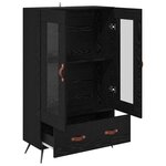 vidaXL Haut Armoire avec tiroir Chêne noir 69 5 x 31 x 115 cm