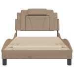 vidaXL Cadre de lit Viana sans matelas cappuccino 100x200 cm similicuir