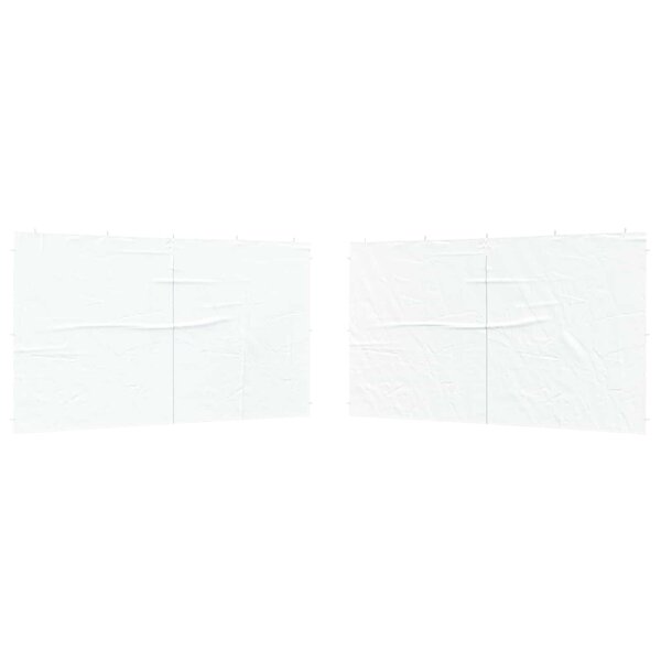 vidaXL Mur de tente de fête 2 pièces 400 x 195 cm Blanc PE et acier