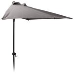 ProGarden Parasol 250 cm Demi-rond Charbon