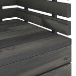 vidaXL Salon palette de jardin 8 Pièces Bois de pin massif Gris foncé