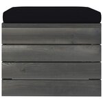 vidaXL Salon palette de jardin 2 Pièces avec coussins Bois de pin massif