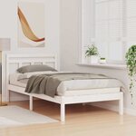 vidaXL Cadre de lit Blanc 90 x 190 cm Pin massif
