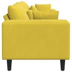 vidaXL Canapé avec coussin Jaune 250 x 77 x 76 cm Velours