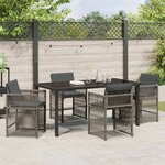 vidaXL Ensemble de salle à manger pour jardin 5 Pièces Gris polyrotin