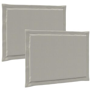 vidaXL Coussins de siège 2 Pièces Gris clair 47 x 36 x 2 cm Polyester