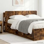 vidaXL Cabinet de Tête de Lit Chêne fumé Bois d'ingénierie