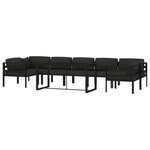 Salon de jardin meuble d'extérieur ensemble de mobilier 8 pièces avec coussins aluminium anthracite 02_0017464