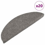 vidaXL Tapis d'escalier auto-adhésifs 20 Pièces gris 56x17x3 cm