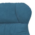 vidaXL Fauteuil relaxant Bleu 69 x 74 x 93 cm Velours