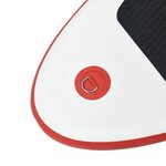 Vidaxl ensemble de planche sup gonflable avec voile rouge et blanc