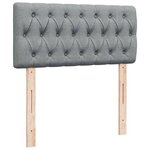 vidaXL Sommier à lattes de lit avec matelas Gris clair 100x200cm Tissu