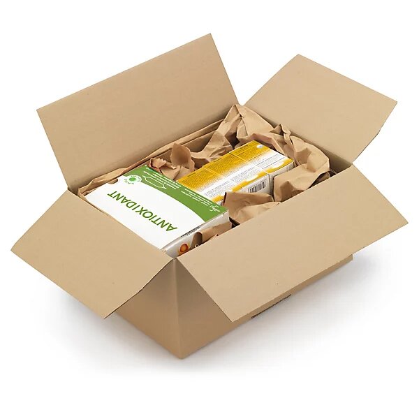 Caisse carton brune simple cannelure à montage instantané raja 20x15x15 cm (lot de 20)