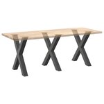 vidaXL Pieds de table à manger en forme de X  3 pièces  anthracite  70 x (72-73) cm  acier