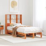 vidaXL Lit bibliothèque sans matelas cire marron 75x190 cm bois massif