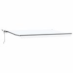 vidaXL Auvent Rétractable with Blanc 500 × 300 cm tissu