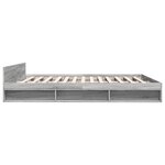 vidaXL Cadre de lit avec tiroirs sans matelas sonoma gris 200x200 cm